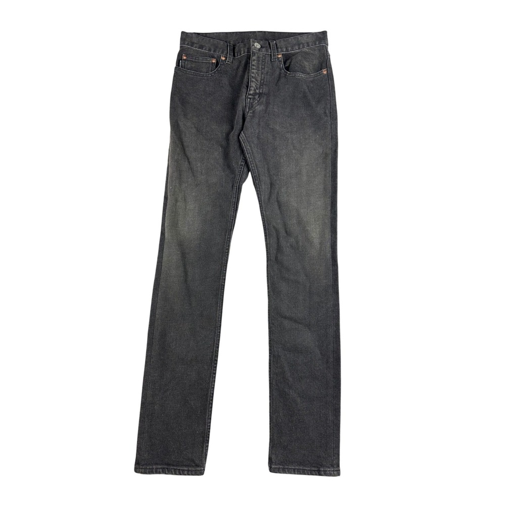Balenciaga Vintage Black Faded Stretch Denim Jeans 28 Slim‎ Fit Japan Made